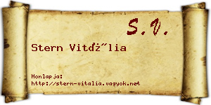 Stern Vitália névjegykártya